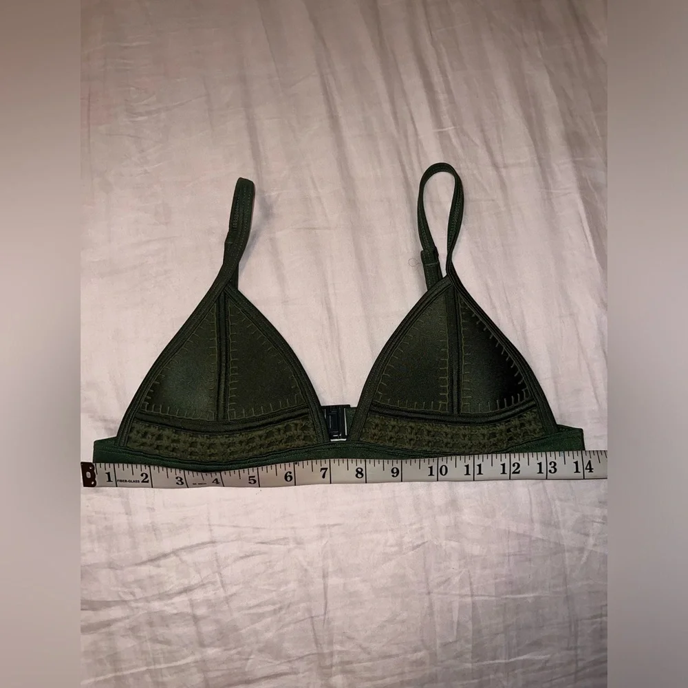 Triangl Gigi Army Green Bikini Top Size S
